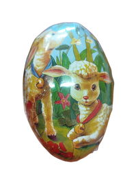 Jajko wielkanocne papierowe do napełnienia baranki 16 cm