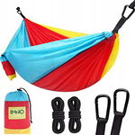 HAPPYPICNIC Lekki Nylonowy Hamak Campingowy Z Paskami Do Drzew