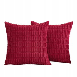 EMEMA poszewka dekoracyjna sztruksowa czerwony magneta 30 x 50cm 2szt.