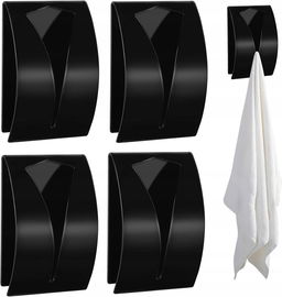 Hak ze stali nierdzewnej matowe czarne wieszaki na ręczniki haki 2szt.