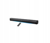 Foxnovo Soundbar MX2 z Bluetooth 5.0 Czarny z Niebieską Diodą LED 60W brak
