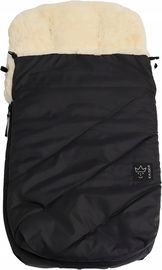 KAISER Natura Śpiworek zimowy na nóżki czarny wełna jagnięca 85x40cm