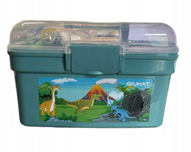 GIUHAT Zabawki dinozaurów z pudełkiem 11 dinozaurów + 2 dinozaury DIY