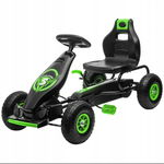 Gokart HOMCOM, samochód dziecięcy na pedały, outdoor, zielony+czarny, zabaw