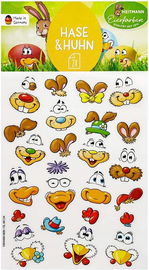 NAKLEJKI WIELKANOCNE DEKORACYJNE OZDOBNE ZAJĄC I KURA