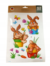 Naklejki na okno wiosenne wielkanocne motywy króliczki