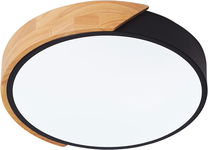Lampa sufitowa LED Schindora 24 W zimna biel 6000 K drewniana Ø30 cm