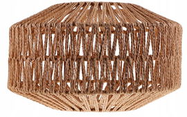 LAMPA SUFITOWA Klosz rustykalny ze sznurka papierowego