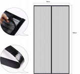 MYCARBON Moskitiera na Drzwi Samoprzylepna bez Wiercenia 90x210cm Czarna
