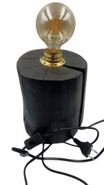 Lampa drewniana stojąca RĘKODZIEŁO Unikatowa lampa