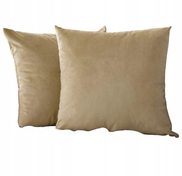 MIULEE aksamitna poszewka na poduszkę dekoracyjna 50X50cm khaki 2 sztuki