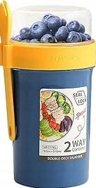 POJEMNIK KUBEK NA JOGURT MUSLI OWOCE OWSIANKĘ SAŁATKĘ Z ŁYŻECZKĄ 760+230ml