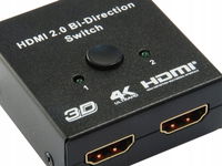 Przełącznik Switch HDMI 2.0 2x1 SPLITTER 1x2 Rozdzielacz 4K/60Hz