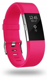 Pasek do Fitbit Charge 2 czerwony-różowy L