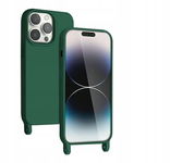 Plecki Nakładka Silikonowa Ze Sznurkiem do Apple iPhone 15 Plus zielony