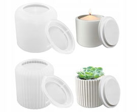 Silikonowa forma odlewnicza do Świec Żywica Wosk Świecznik Zestaw 2szt.