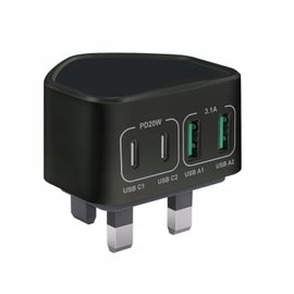 Szybka Ładowarka USB-C USB-A 40W 4-Portowa