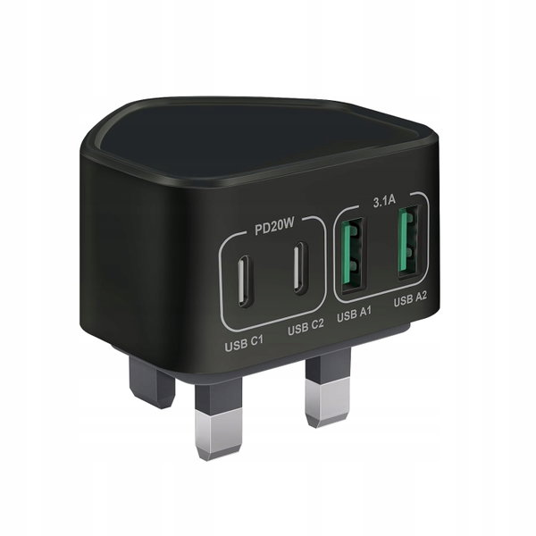 Szybka Ładowarka USB-C USB-A 40W 4-Portowa