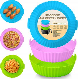 SILIKONOWE FOREMKI DO PIECZENIA WKŁADKI DO FRYTKOWNICY POWIETRZNEJ 20CM AA