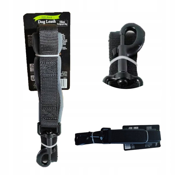 SMYCZ ANTI SHOCK 150 cm DLA PSÓW DO 18 kg WYGODNA MIĘKKI UCHWYT