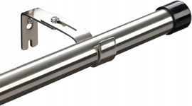 SREBRNY WYSUWANY DRĄŻEK KARNISZ NA ZASŁONY REGULOWANY