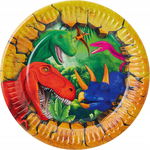 Talerze Talerzyki Papierowe z Motywem Dinozaury 18 cm 6 szt.