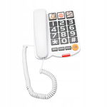 Telefon z dużymi przyciskami dla seniorów, telefon przewodowy