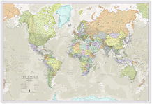 ŚWIAT mapa ścienna MAPS INTERNATIONAL A1 84.1 x 59.4 cm