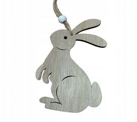 Zawieszka wielkanocna drewniana zając dwustronny
