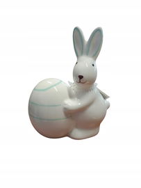 Zajączek z Jajkiem - Ceramiczna Ozdoba Wielkanocna 8 x 9.5 cm