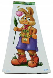 Wielkanocna naklejka na okno zając 42 x 15 cm