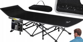 Łóżko polowe KESSER 190 cm x 67 cm czarny
