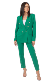 DWURZĘDOWY GARNITUR Z KLASYCZNYMI KLAPAMI 42 ZIELONY