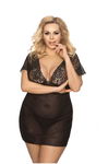 Marina black chemise XXL+ ( czarna halka ) (H)
