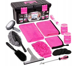 Zestaw do Mycia Auta Detailing Różowy 17el Kuferek B081