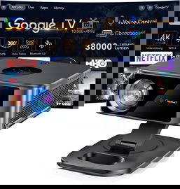 PROJEKTOR HORLAT 1500 ANSI GOOGLE TV 4K WIFI 6 AUTO-FOCUS 360 C129