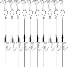 System Galeryjny Zestaw 2m – Linka Stalowa + Haki 40kg (10 elementów) C099