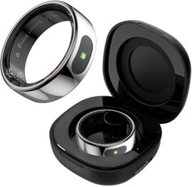 SMART RING TOUCH IP68 PULSOMETR KROKOMIERZ ANDROID IOS SREBRO R10 B1072