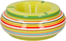 Popielniczka Ceramiczna Ogrodowa Sztormowa XXL z Pokrywką Zielona 19cm R018