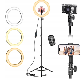 Lampa do Selfie Pierścieniowa Ring Light LED 10 Palców Statyw 157,5cm Uchwyt