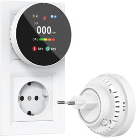 X024 CZUJNIK TLENKU WĘGLA CO GAZU Z WTYCZKĄ ALARM 4W1 EKRAN TEMPERATURA EN50291