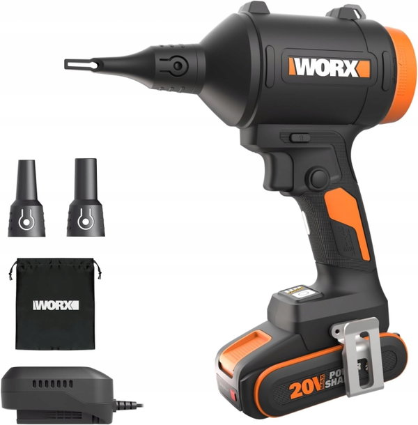 BB06 DMUCHAWA AKUMULATOROWA ELEKTRYCZNA WORX 20V BEZSZCZOTKOWA POMPKA 200m/s