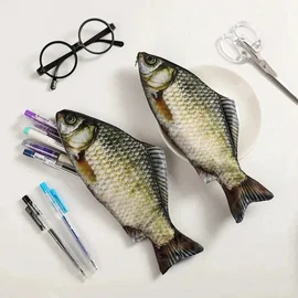 Piórnik w kształcie ryby 3D, pojemny