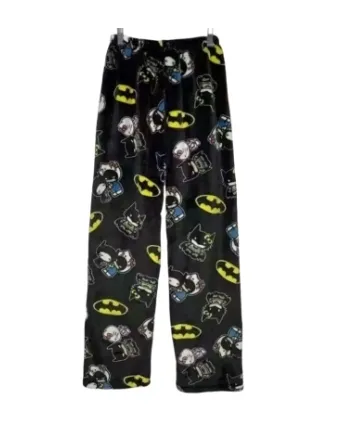 Spodnie Piżamowe Flanelowe - Batman - Ciepłe, Miękkie, Jesienne/Zimowe