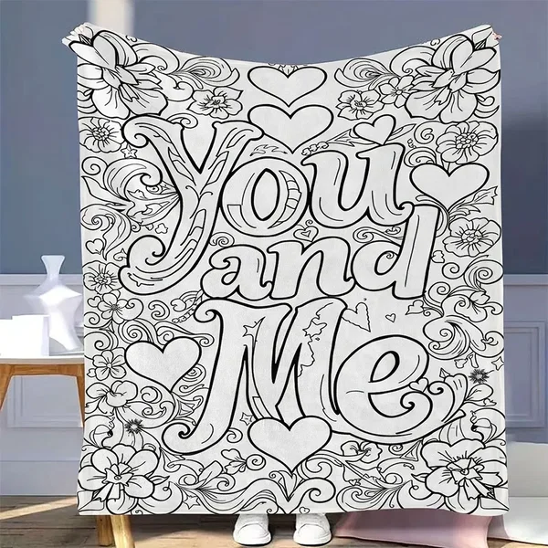 Personalizowany koc flanelowy DIY dla dwojga
