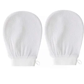 Białe rękawice peelingujące do kąpieli Home Fashion, 2 szt.