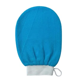 Rękawice peelingujące do kąpieli Home Fashion, pawie niebieskie