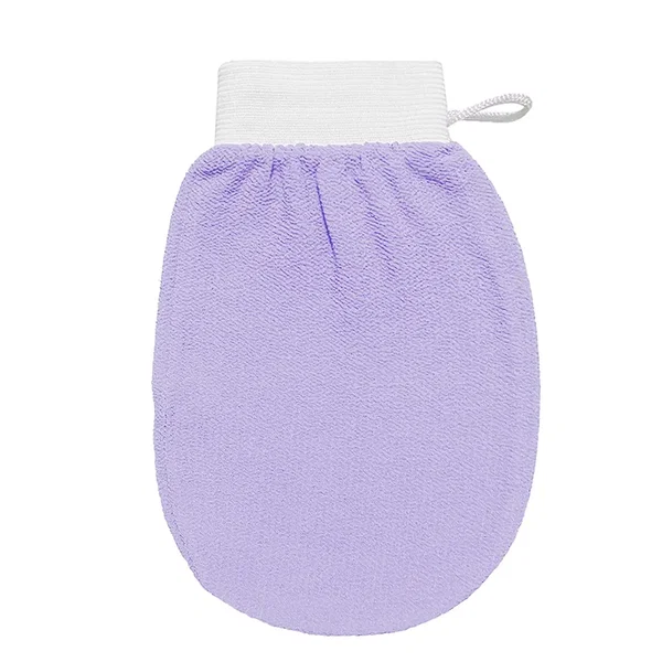 Rękawice peelingujące do kąpieli Home Fashion, lawendowe