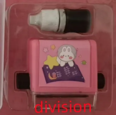 Różowy stempel wałkowy do ćwiczenia dzielenia