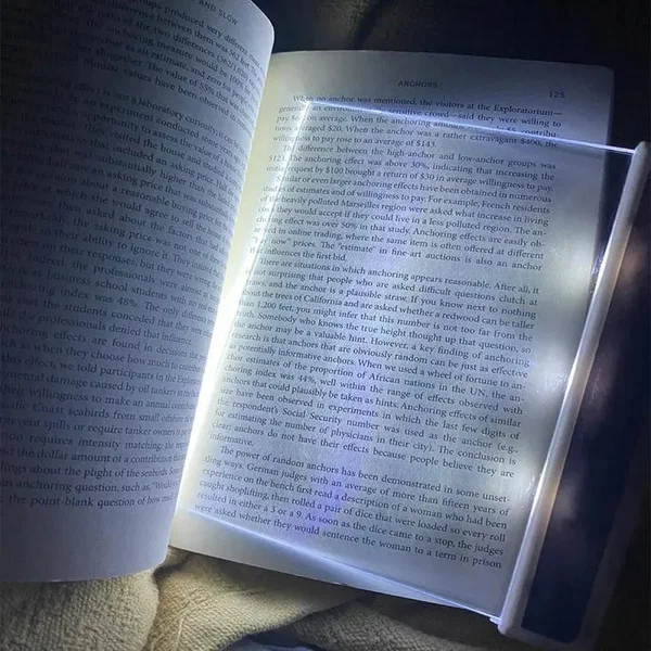 Płaska lampka LED do czytania - panel, przenośna